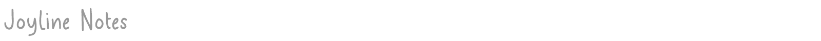 Joyline Notes font preview